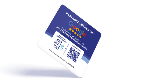 Plaque Avis Google 12x12 cm
